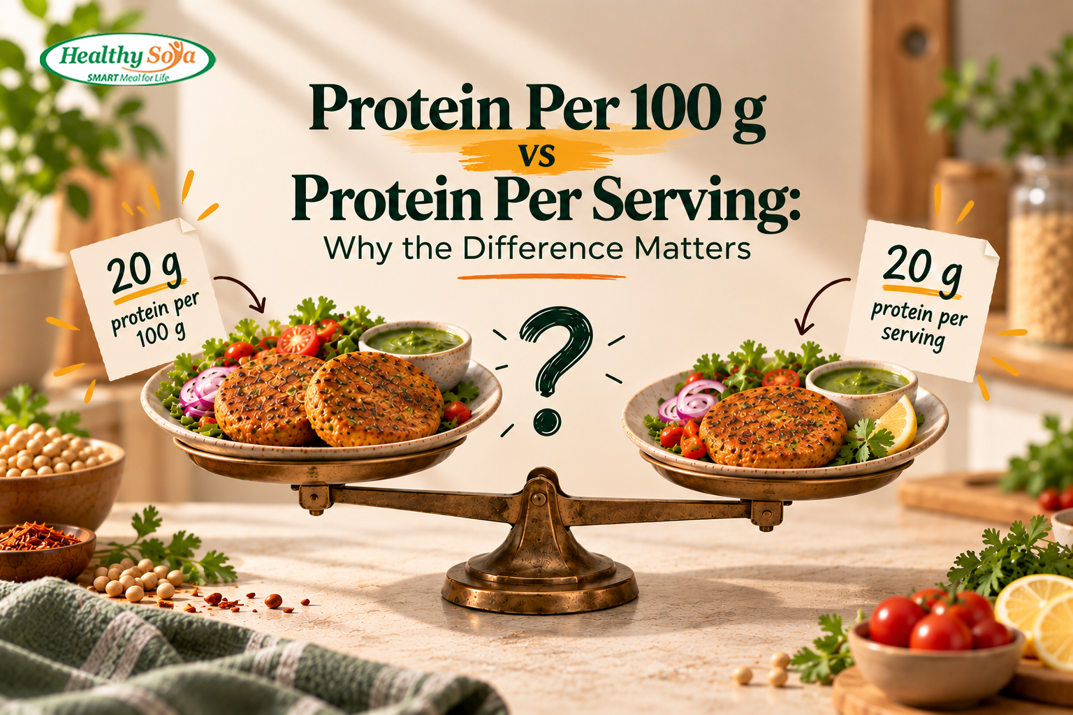 Protein Per 100 g vs Protein Per Serving: Why the Difference Matters