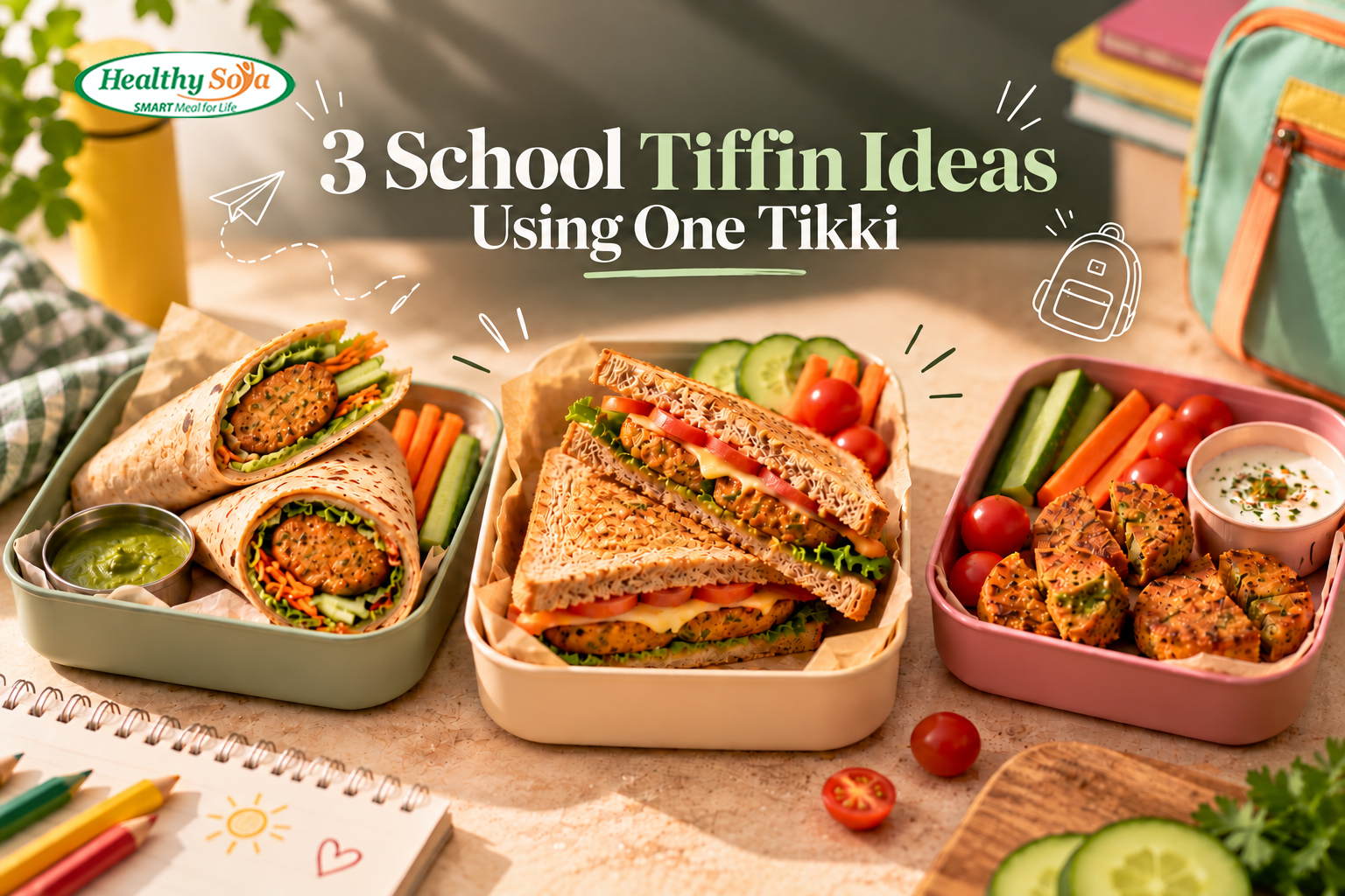 3 School Tiffin Ideas Using One Tikki