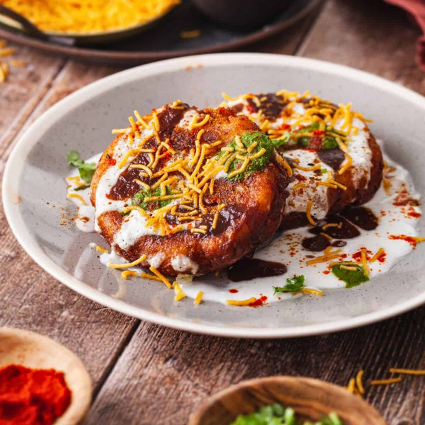 <h4><a href="/pages/tikki-chat" title="Tikki Chat">Protein Tikki chaat</a></h4>