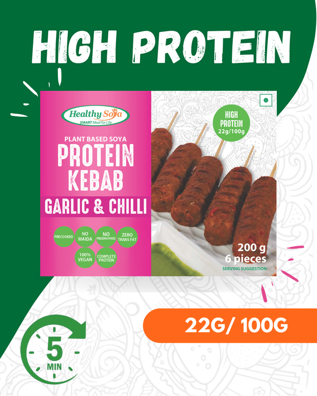 Protein Kebab (Garlic Chilli flavour)